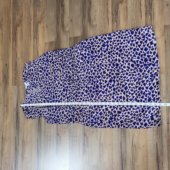 BAR III Blue Beige Black Animal Print Exposed Racer Back Zipper Dress - Picture 13 of 14